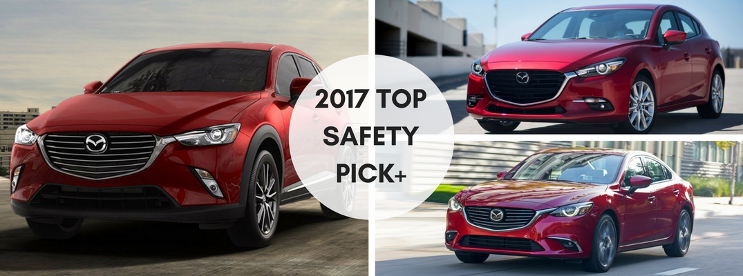 2017 IIHS Top Safety Pick Plus Awards for 3 Mazda vehicles