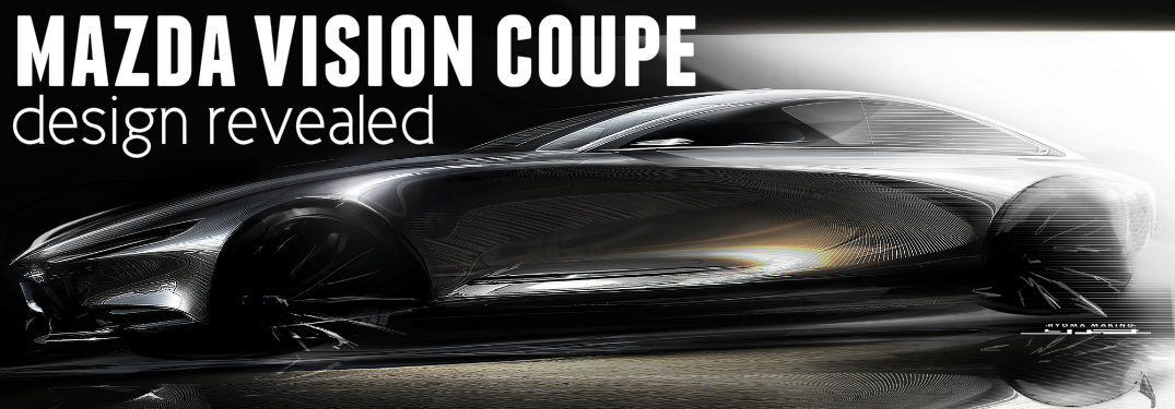 Mazda-Vision-Coupe-sketch-with-words-saying-Mazda-Vision-Coupe-design-revealed