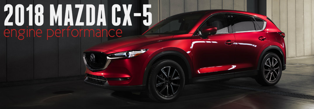 Red-2018-Mazda-CX-5-in-dark-garage-with-text-overlay-saying-2018-Mazda-CX-5-engine-performance