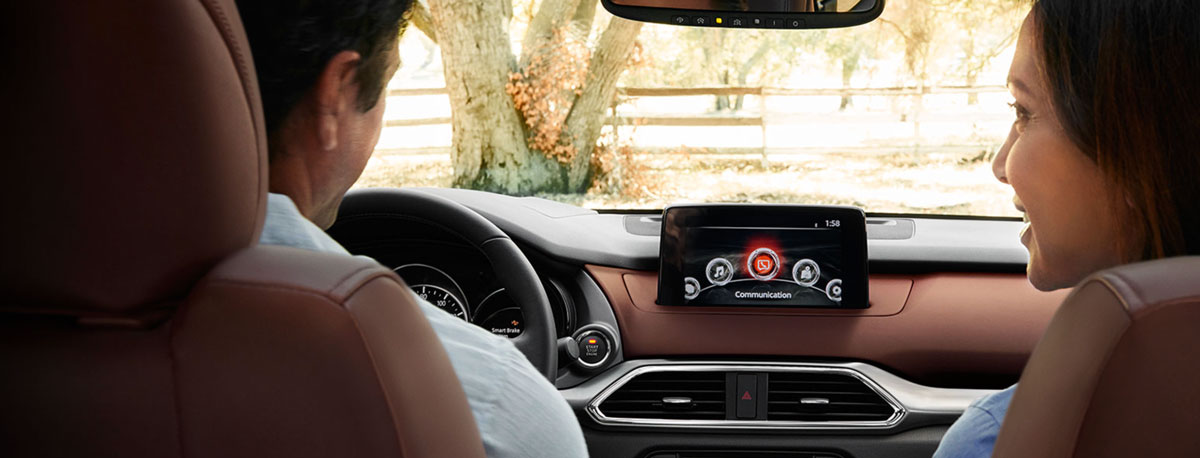 Inside a Mazda car with Mazda Co-Pilot
