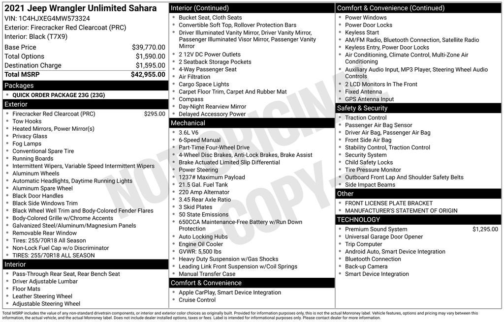2021 Jeep Wrangler Unlimited Sahara
