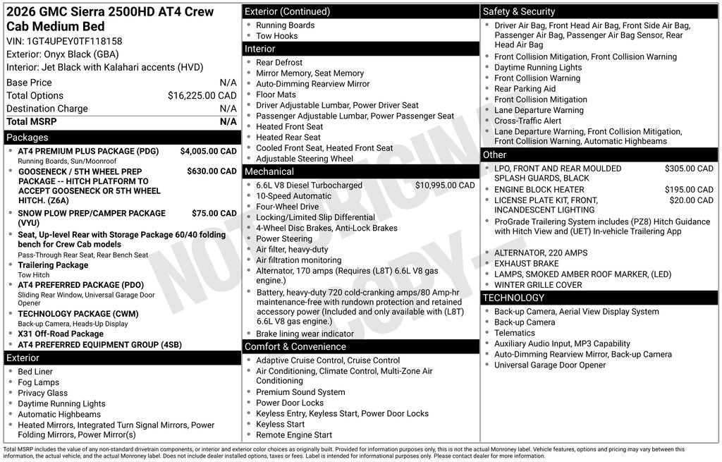 2026 GMC Sierra 2500HD AT4