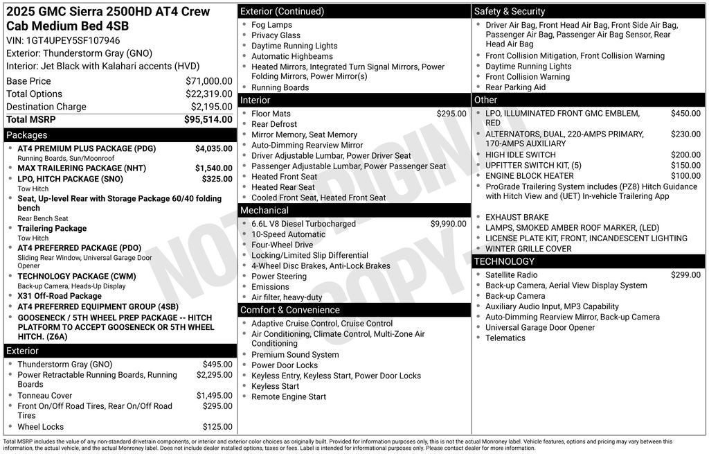 2025 GMC Sierra 2500HD AT4