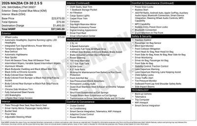 2026 Mazda Mazda CX-30 2.5 S AWD