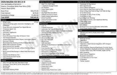 2026 Mazda Mazda CX-30 2.5 S AWD