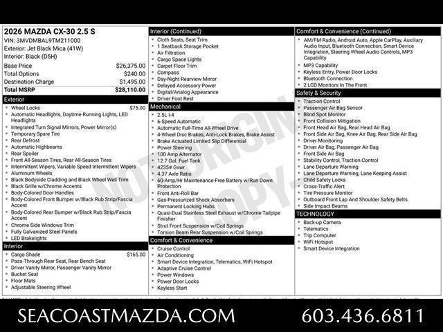 2026 Mazda Mazda CX-30 2.5 S AWD