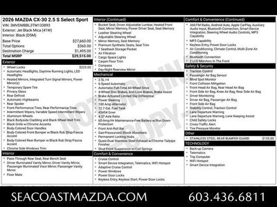 2026 Mazda Mazda CX-30 2.5 S Select Sport AWD