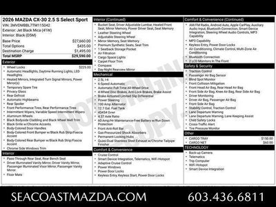 2026 Mazda Mazda CX-30 2.5 S Select Sport AWD