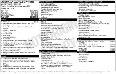2026 Mazda Mazda CX-30 2.5 S Preferred AWD