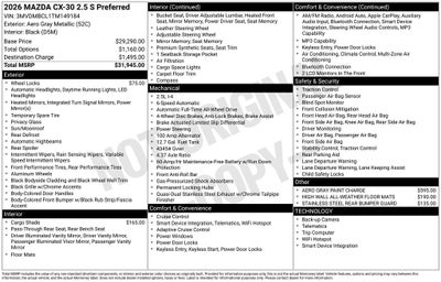 2026 Mazda Mazda CX-30 2.5 S Preferred AWD