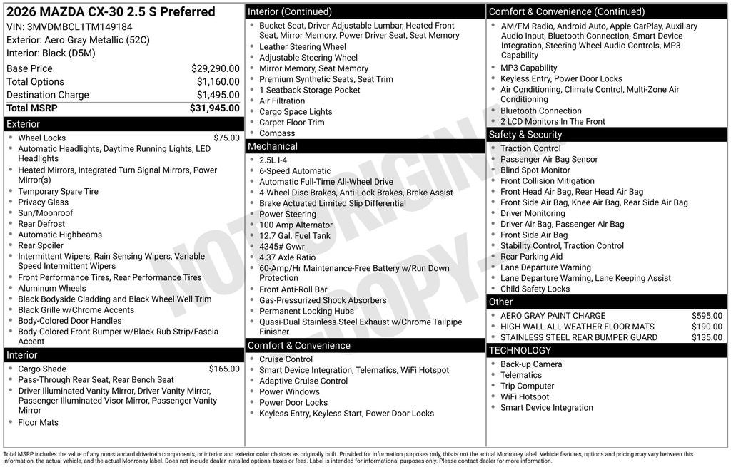 2026 Mazda Mazda CX-30 2.5 S Preferred AWD