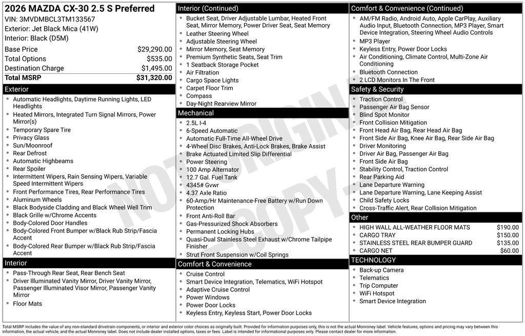 2026 Mazda Mazda CX-30 2.5 S Preferred AWD