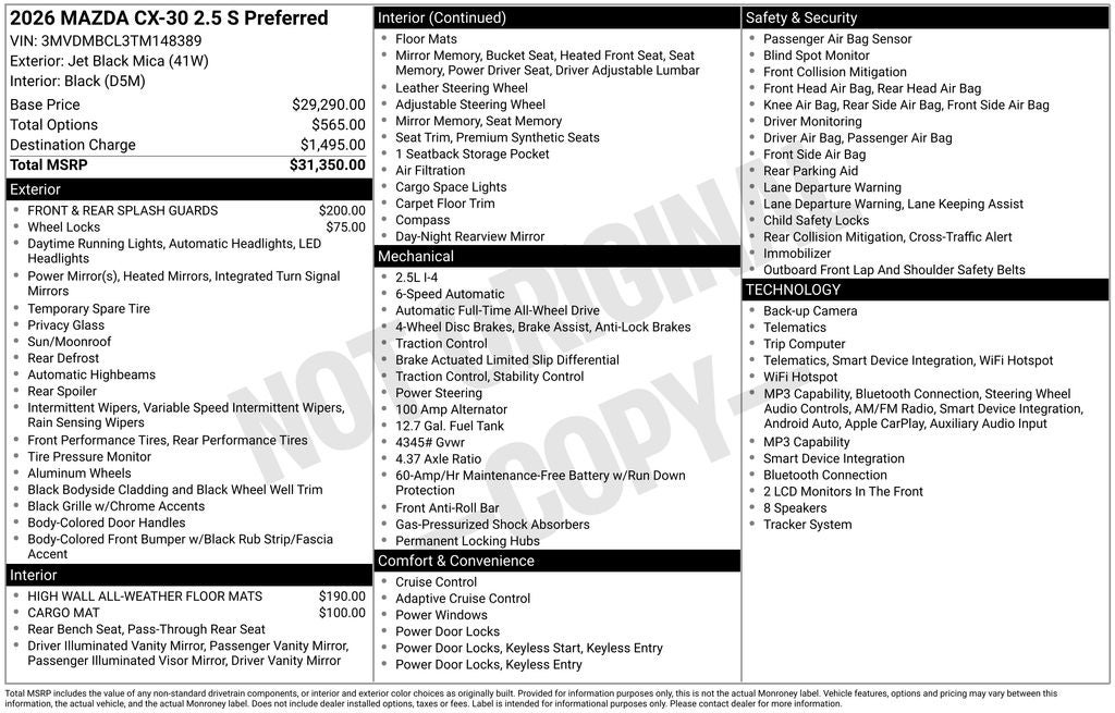 2026 Mazda Mazda CX-30 2.5 S Preferred AWD