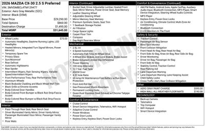 2026 Mazda Mazda CX-30 2.5 S Preferred AWD