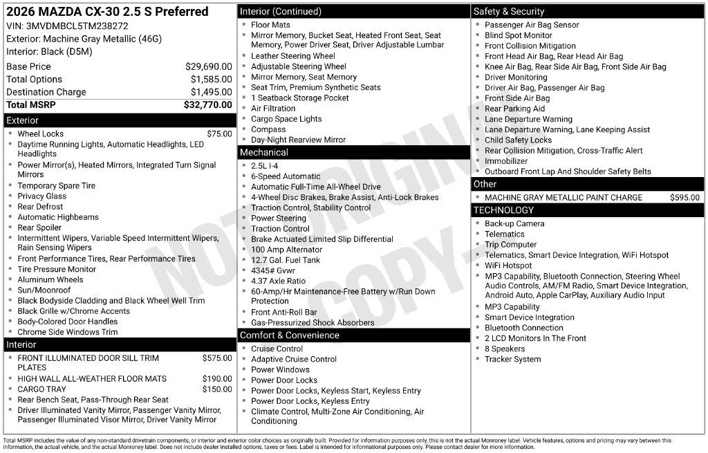 2026 Mazda Mazda CX-30 2.5 S Preferred AWD
