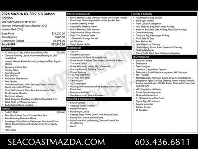 2026 Mazda Mazda CX-30 2.5 S Carbon Edition AWD