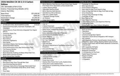 2026 Mazda Mazda CX-30 2.5 S Carbon Edition AWD