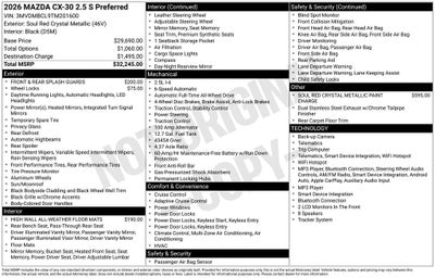 2026 Mazda Mazda CX-30 2.5 S Preferred AWD