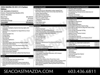 2026 Mazda Mazda CX-30 2.5 S Carbon Edition AWD