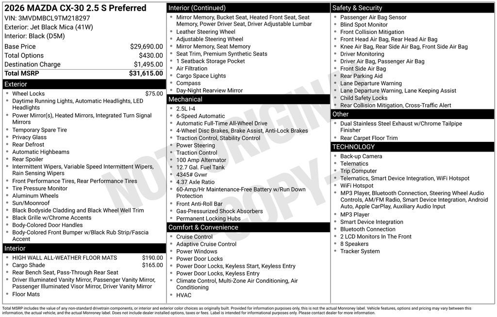 2026 Mazda Mazda CX-30 2.5 S Preferred AWD