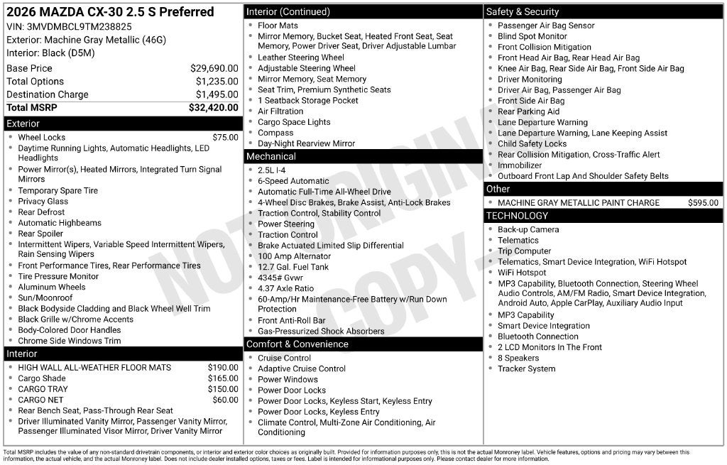 2026 Mazda Mazda CX-30 2.5 S Preferred AWD