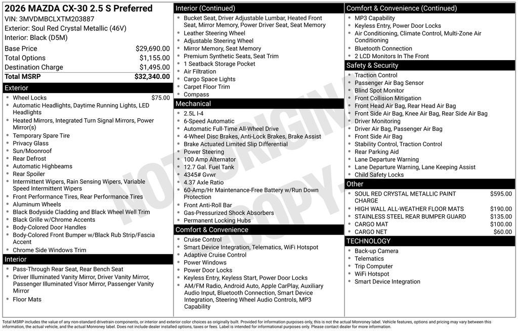 2026 Mazda Mazda CX-30 2.5 S Preferred AWD