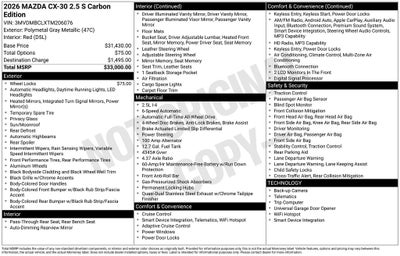 2026 Mazda Mazda CX-30 2.5 S Carbon Edition