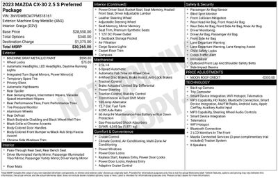 2023 Mazda Mazda CX-30 2.5 S Preferred Package