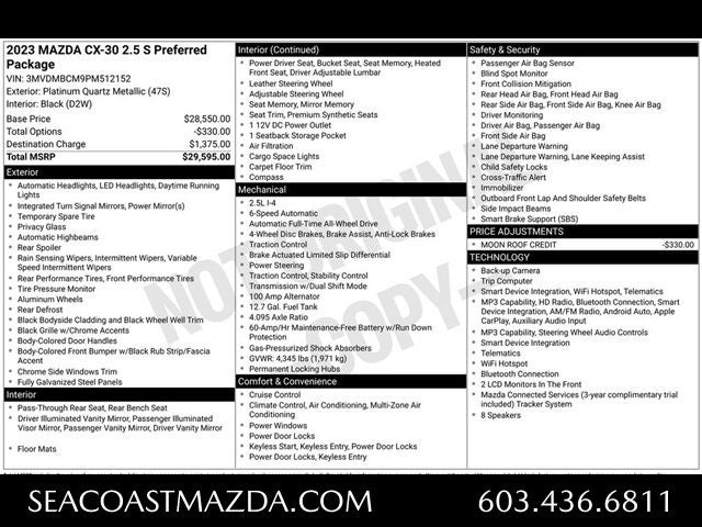 2023 Mazda Mazda CX-30 2.5 S Preferred Package