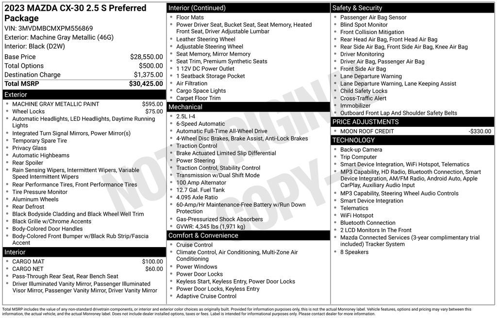2023 Mazda Mazda CX-30 2.5 S Preferred Package