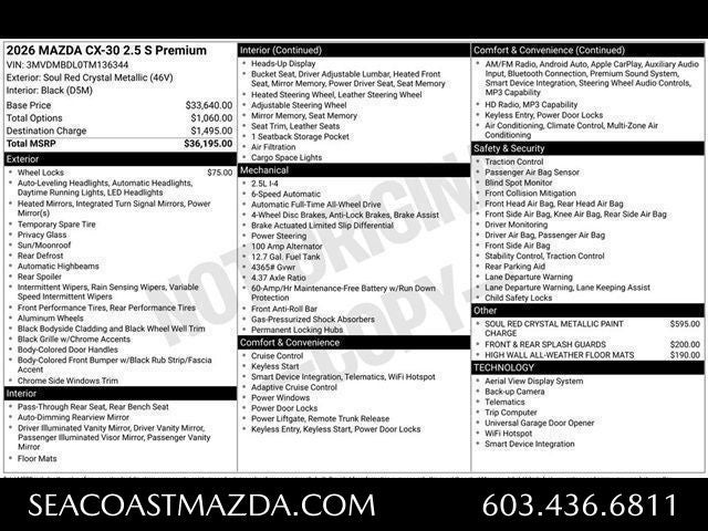 2026 Mazda Mazda CX-30 2.5 S Premium AWD
