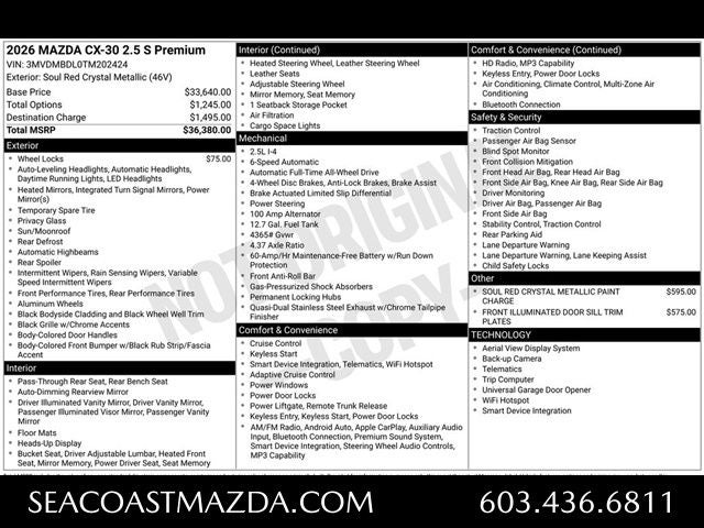 2026 Mazda Mazda CX-30 2.5 S Premium AWD
