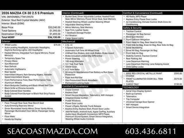 2026 Mazda Mazda CX-30 2.5 S Premium AWD