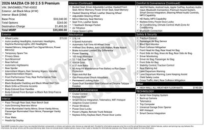 2026 Mazda Mazda CX-30 2.5 S Premium AWD