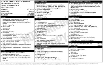 2026 Mazda Mazda CX-30 2.5 S Premium AWD