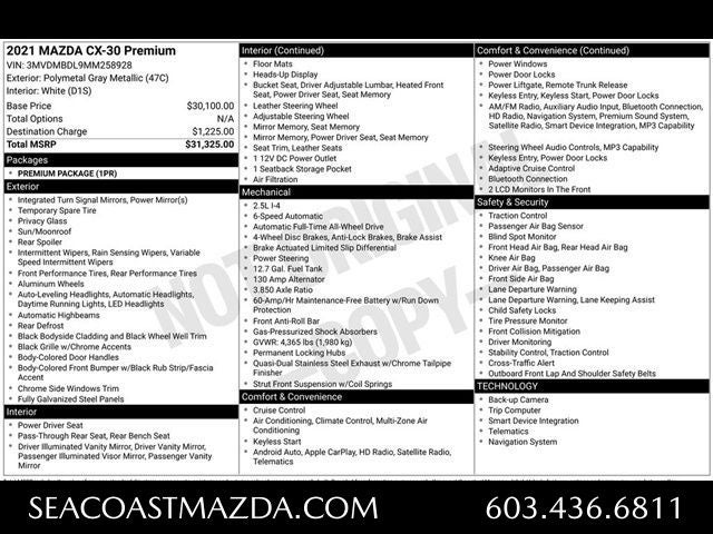 2021 Mazda Mazda CX-30 Premium
