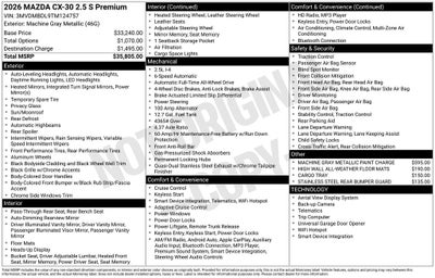 2026 Mazda Mazda CX-30 2.5 S Premium AWD