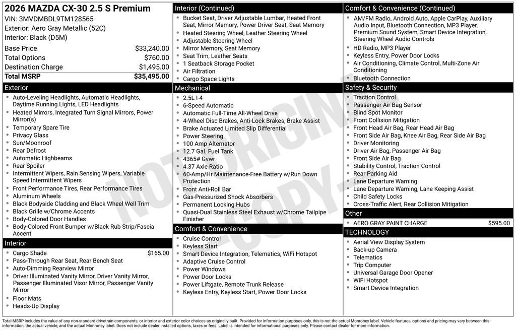 2026 Mazda Mazda CX-30 2.5 S Premium AWD
