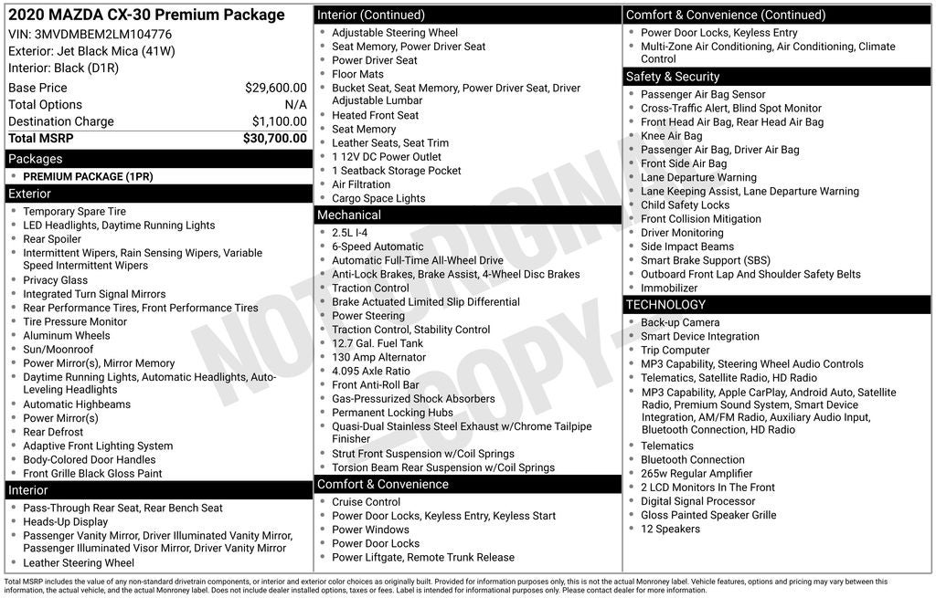 2020 Mazda Mazda CX-30 Premium