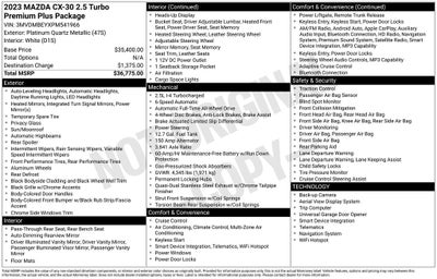 2023 Mazda Mazda CX-30 2.5 Turbo Premium Plus Package w/Premium Plus Package