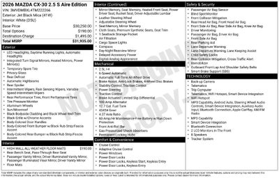 2026 Mazda Mazda CX-30 2.5 S Aire Edition