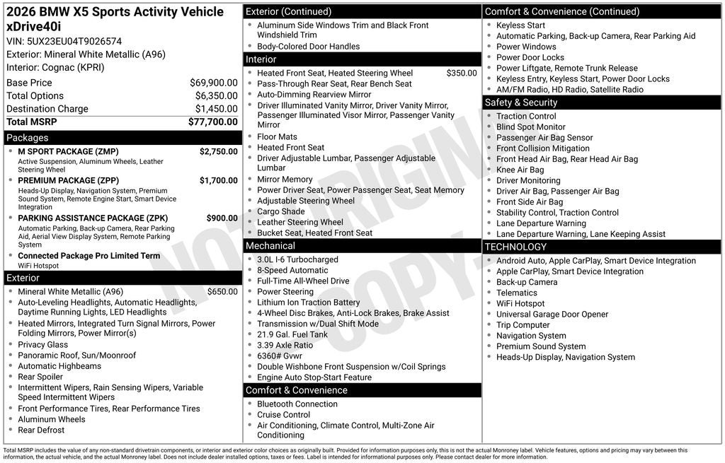 2026 BMW X5 xDrive40i