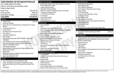 2026 Mazda Mazda CX-50 Hybrid Preferred AWD