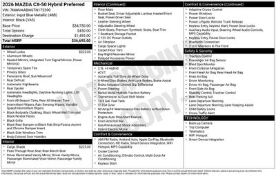 2026 Mazda Mazda CX-50 Hybrid Preferred AWD