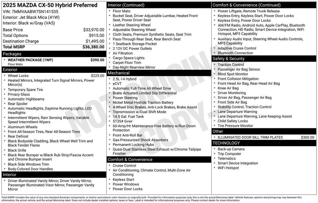 2025 Mazda Mazda CX-50 Hybrid Preferred AWD