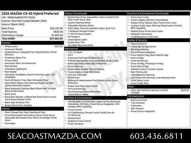 2026 Mazda Mazda CX-50 Hybrid Preferred AWD