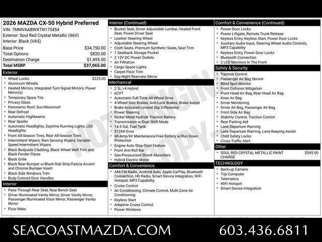 2026 Mazda Mazda CX-50 Hybrid Preferred AWD
