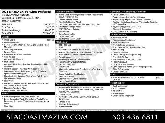 2026 Mazda Mazda CX-50 Hybrid Preferred AWD