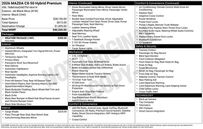 2026 Mazda Mazda CX-50 Hybrid Premium AWD