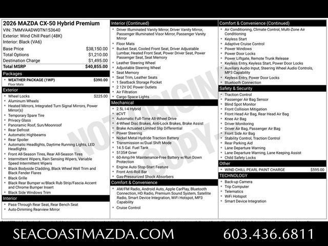 2026 Mazda Mazda CX-50 Hybrid Premium AWD